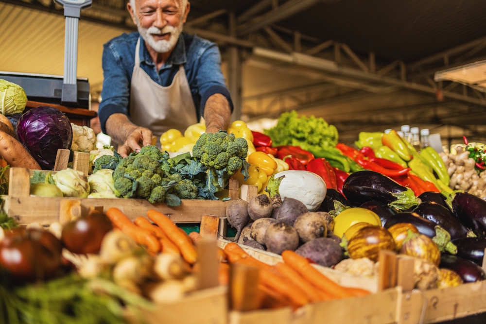 un étalage de légumes oubliés