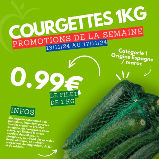 courgette légumes en promo chez le supermarché a proximité