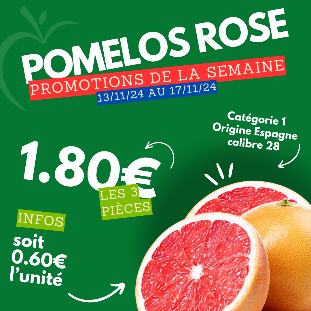 pamplemousse ou pomelos fruit en promo