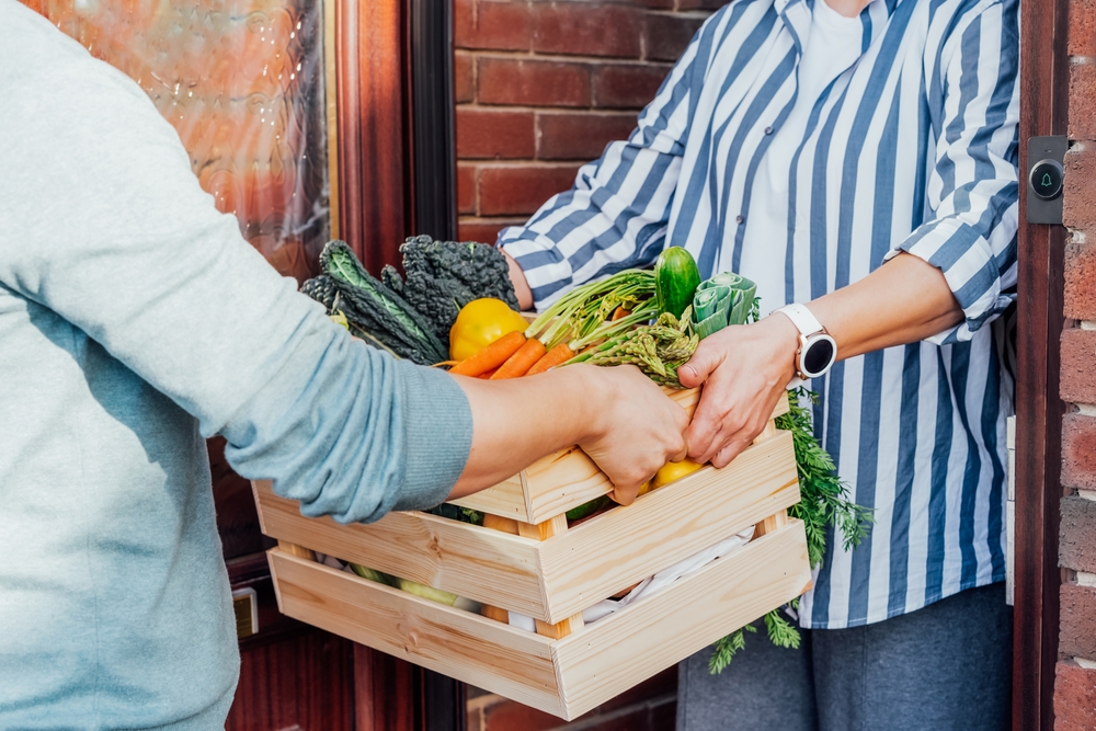 une vente au colis qui s'effectue