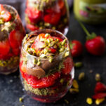 recette de verrines Fraises façon Dubaï