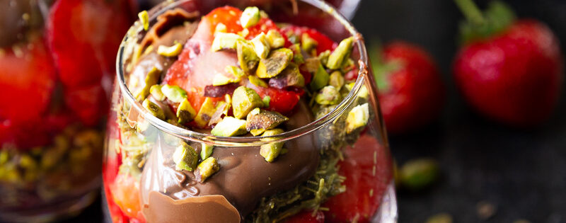 recette de verrines Fraises façon Dubaï