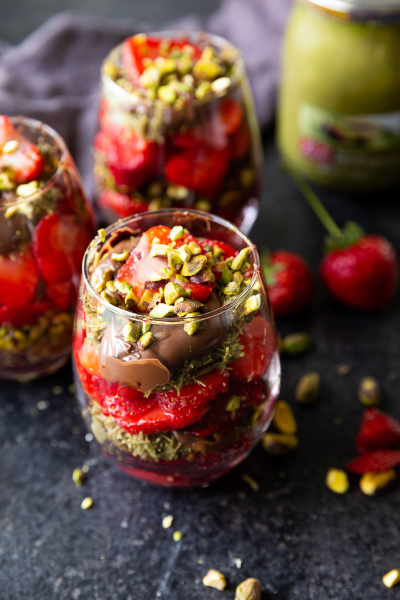 recette de verrines Fraises façon Dubaï