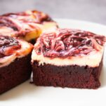Closeup,Red,Velvet,Brownie,Cheese,Cake,On,White,Plate.,Sign