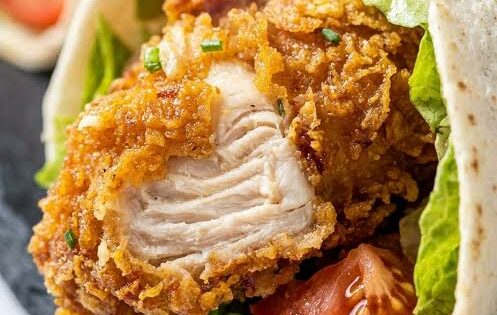 recette de Wrap de poulet crispy aux cornflakes & sauce burger - Marché Frais