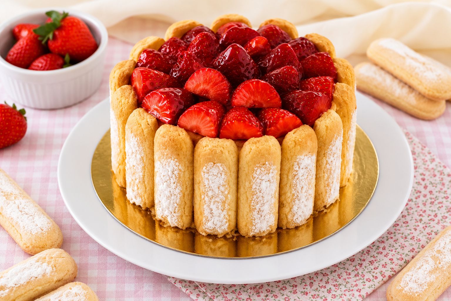 Charlotte aux fraises spéciale fête des mères 2