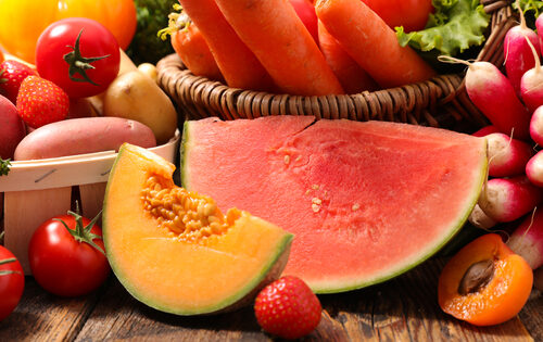 fruits et légumes hydratants de canicule