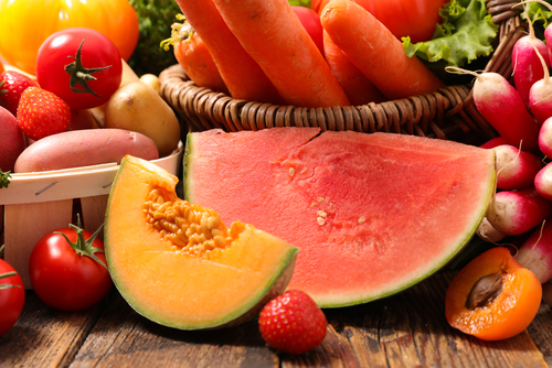 fruits et légumes hydratants de canicule
